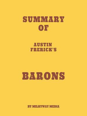 cover image of Summary of Austin Frerick's Barons